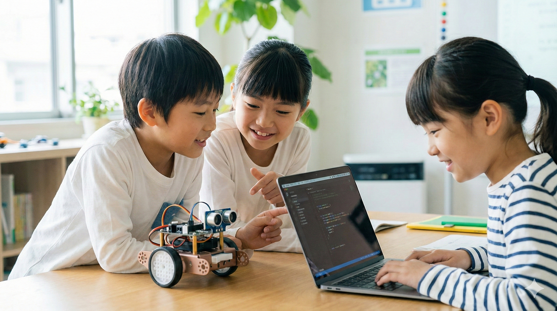 Children learning programming